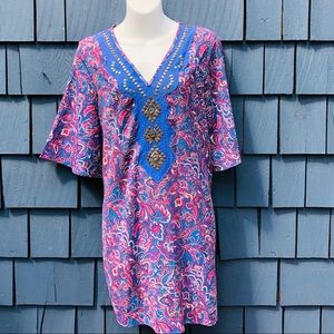 Purple/pink paisley boutique dress
